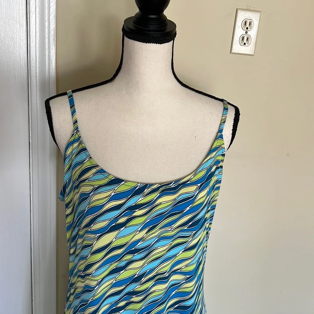 Michael Kors Wavy Abstract Maxi Dress